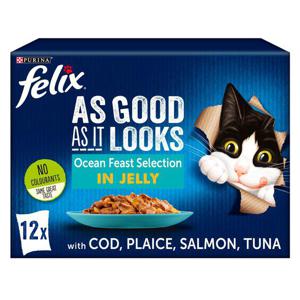 Felix As Good As It Looks Cat Food Ocean Feasts in Jelly