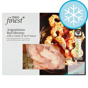 Tesco Finest Red Shrimp With Garlic & Herb Sauce 200G