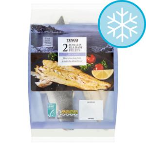 Tesco 2 Boneless Seabass Fillets 240G