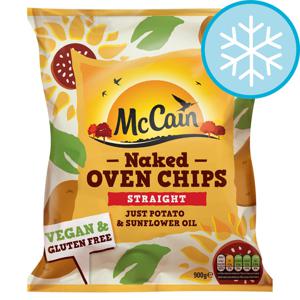 MCCAIN NAKED OVEN CHIPS STRAIGHT CUT 900G