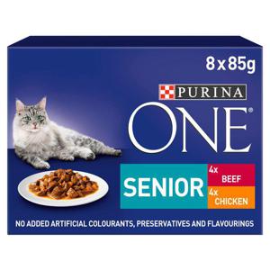 Purina ONE Senior 7+ Cat Food Chicken & Beef