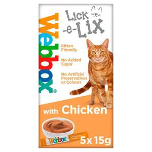 Webbox Cats Delight Lick-E-Lix with Chicken Tasty Yoghurty Treat Sachets