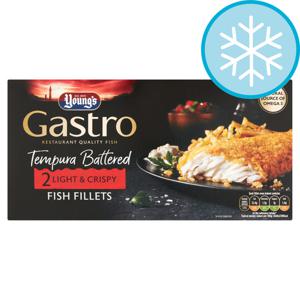 Youngs Gastro 2 Tempura Battered Fish Fillets 270G