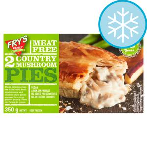 Fry's Meat Free 2 Country Mushroom Pies 350G