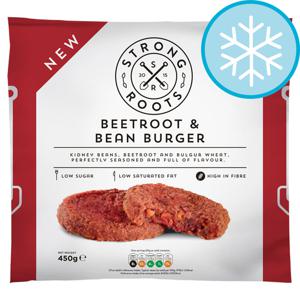 Strong Roots Bulgarwheat Bean Beetroot Burger 450G