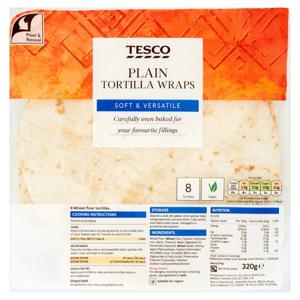 Tesco Plain Tortillas x8 320g