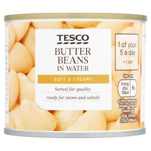 Tesco Butter Beans In Water 210g