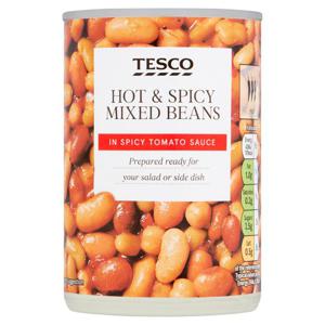 Tesco Hot & SPCY MXD Beans 290g