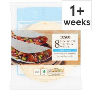 Tesco 8 Mini Plain Tortilla Wraps