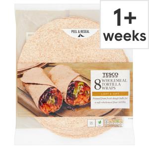 Tesco 8 Wholemeal Tortilla Wraps