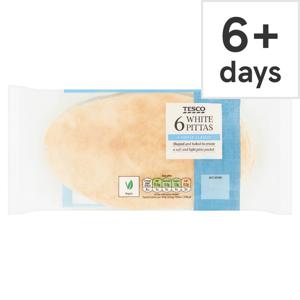 Tesco White Pitta Bread 6 Pack