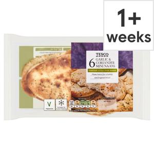 Tesco 6 Mini Garlic & Coriander Naans