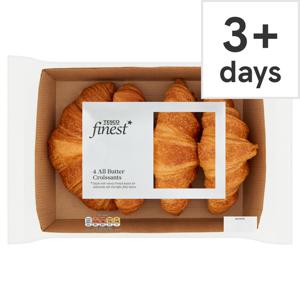 TESCO FINEST ALL BUTTER CROISSANTS 4PK