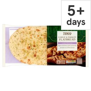 Tesco Garlic & Parsley Flatbread 210G