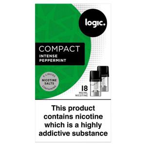 Logic Compact Intense Peppermint E - Liquid Pods 18 Mg