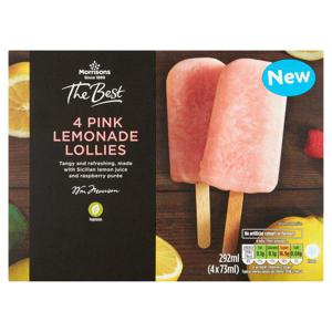 Morrisons The Best 4 Pink Lemonade Lollies