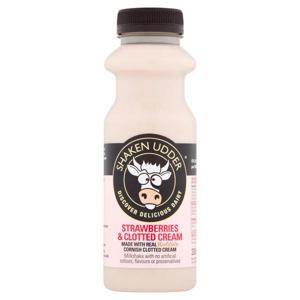 Shaken Udder Strawberries & Clotted Cream Milkshake