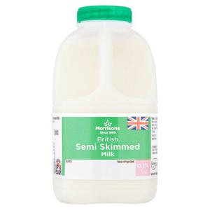 Morrisons British Semi Skimmed Milk 1 Pint