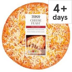 Tesco Thin & Crispy Cheese Feast Pizza 261G