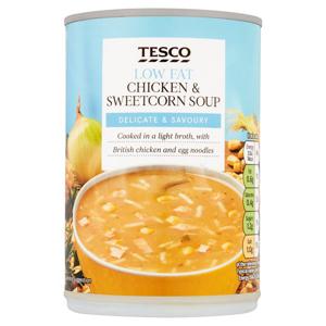 Tesco Low Fat Chicken & Sweetcorn Soup 400G