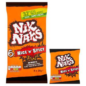 Nik Naks Nice 'N' Spicy Multipack Crisps 6 Pack