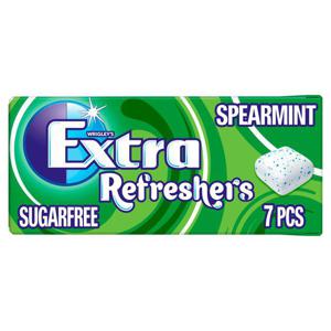 Extra Refreshers Spearmint Sugar Free Chewing Gum Handy Box 7 Pieces