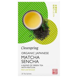 Clearspring Organic Japanese Matcha Sencha Green Tea 20 Sachets