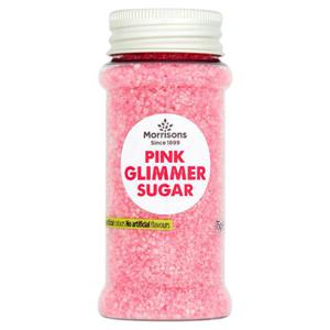 Morrisons Pink Glimmer Cake Decorations