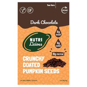 Nutrilicious Dark Chocolate Coated Pumpkin Seeds