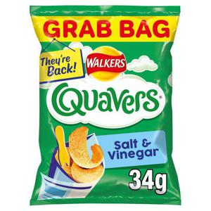 Walkers Quavers Salt & Vinegar Light Potato Snack