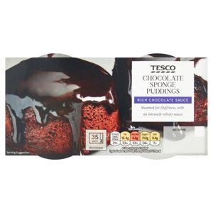 Tesco Chocolate Sponge Puddings 220G