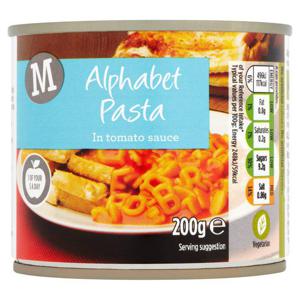 Morrisons Alphabet Pasta in Tomato Sauce