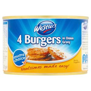 Westler Burgers In Onion Gravy 4 Pack 425G