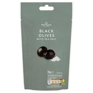 Morrisons Pitted Black Olives With Sea Salt