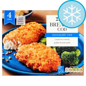 Tesco 4 Breaded Cod Fillets 500G