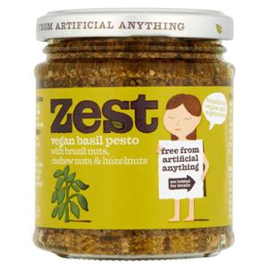 Zest Vegan Basil Pesto With Brazil Nuts, Cashew Nuts & Hazelnuts