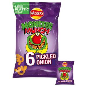 Walkers Monster Munch Pickled Onion Multipack Snacks