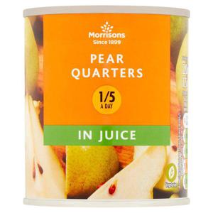 Morrisons Pear Quarters In Juice (220g)