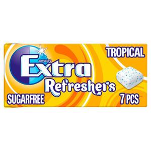 Extra Refreshers Tropical Sugarfree Gum 7 Pieces