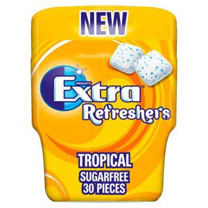 Extra Refreshers Tropical Sugarfree Gum 30 Pieces