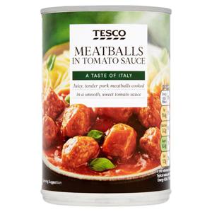 TESCO MEATBALLS IN TOMT SAUCE 395G