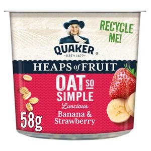 Quaker Oat So Simple Banana & Strawberry Porridge Pot 58g