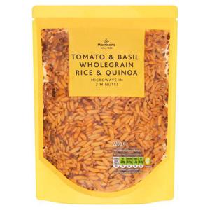 Morrisons Microwave Wholegrain Rice Quinoa Tom/Basil