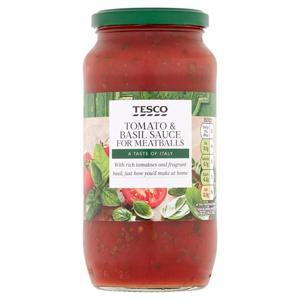 Tesco TOMT & BASIL SAUCE FOR MEATBALLS 500G