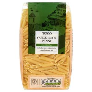 TESCO QUICK COOK PENNE PASTA 500G