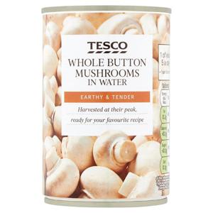 Tesco Whole Button Can Mushrooms 285G