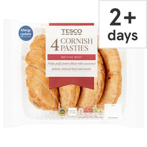 Tesco 4 Cornish Pasties 520G