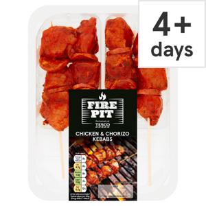 Tesco Chicken & Chorizo Kebabs 272G