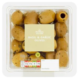 Morrisons Basil & Garlic Olives