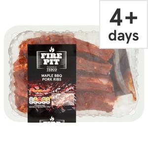 Tesco Bbq Maple Pork Ribs 600G